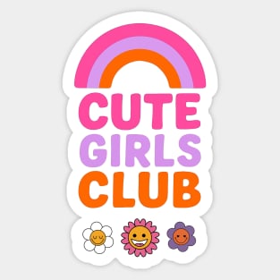 Cute Girls Club Design Matchy with Mom Sticker
